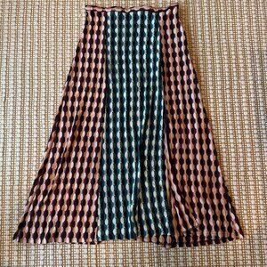 Rixo Sandra Midi-Skirt, 70s-inspired knit